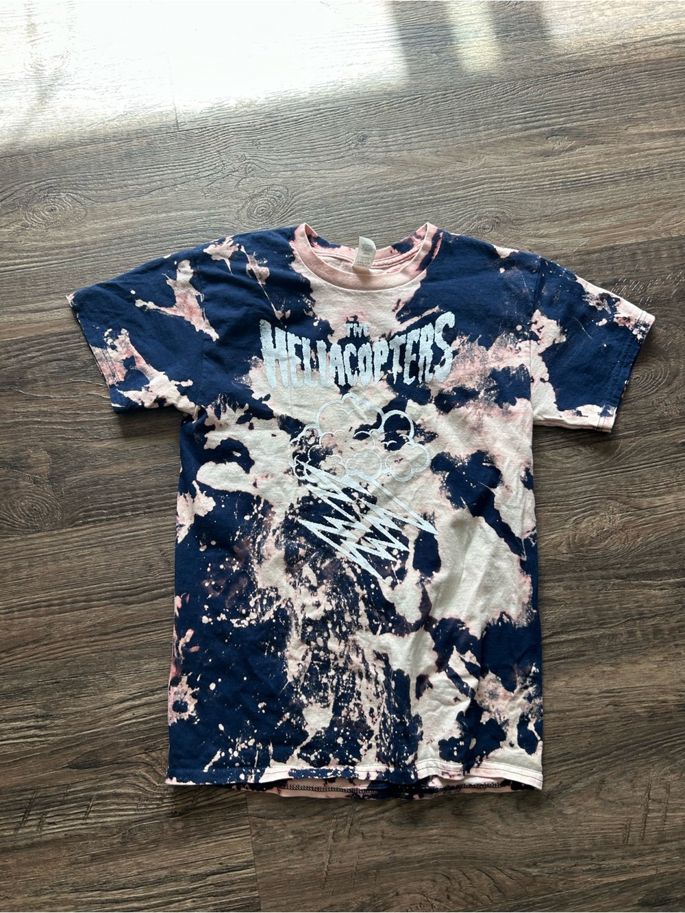 The Hellacopters Tie-Dye Graphic Tee - Navy & Light Size Small Rock n Roll